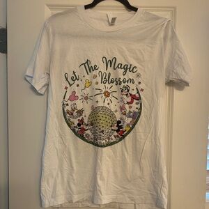 Disney White T-Shirt - Let The Magic Blossom Design